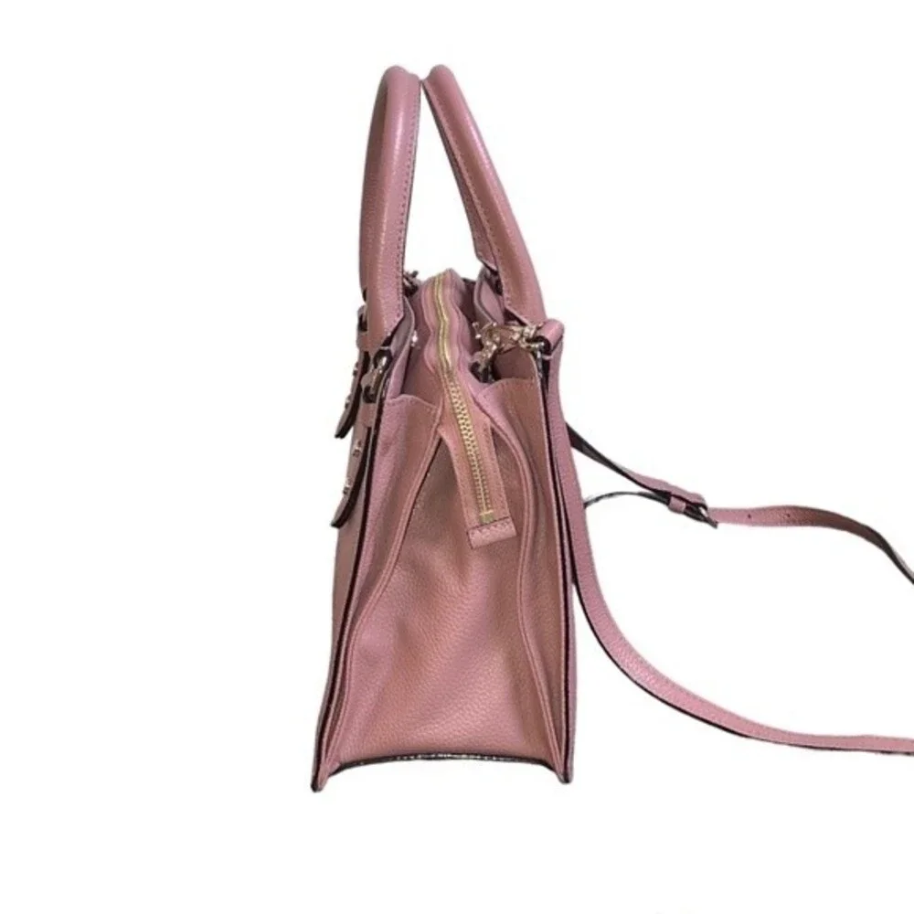Kate Spade Mulberry Street Lise Satchel Rose Leather Convertible Crossbody Bag